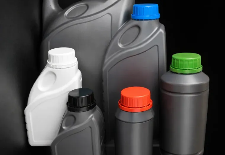 Range of plastic bottles