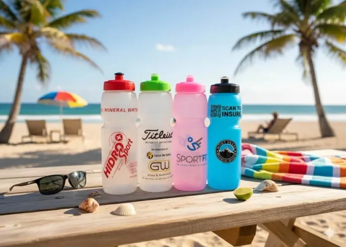 Custom-printed 750ml sports bottles